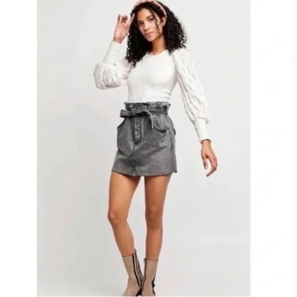 Free People East of Eden paperbag waist skirt